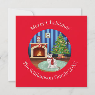 Cartes Pour Fêtes Annuelles Chat Kitty Ragamuffin Personnalisé