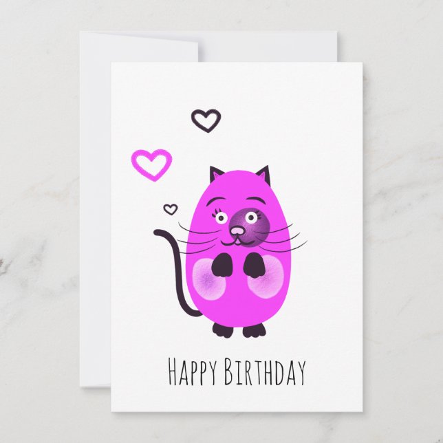 Cartes Pour Fêtes Annuelles Chat lilas mou (Devant)