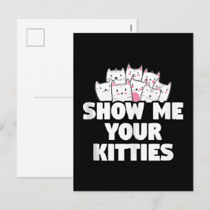 Cartes Pour Fêtes Annuelles Chat Montre-moi tes chatons