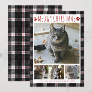 Cartes Pour Fêtes Annuelles Chat NOËL À MOY 4 Collage de photos à carreaux