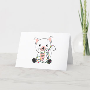Cartes Pour Fêtes Annuelles Chat Noël Neige Hiver Animaux Chats