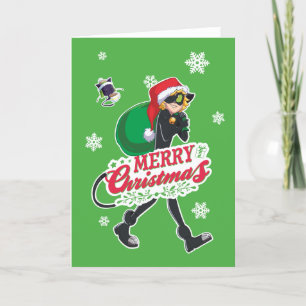 Cartes Pour Fêtes Annuelles Chat Noir   Joyeux Noël