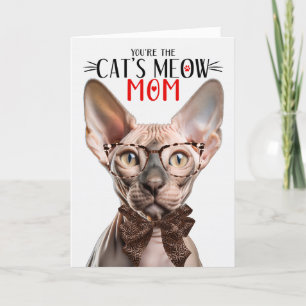 Cartes Pour Fêtes Annuelles Chat sans cheveux Sphynx pour maman pour la fête d