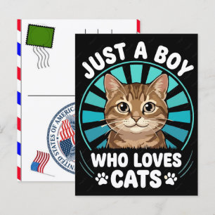 Cartes Pour Fêtes Annuelles Chat Tachetée Patte Félin États-Unis Jour de l'Ind