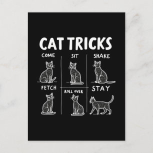 Cartes Pour Fêtes Annuelles Chat Tricks Purr-Fparfaitement Hilarious Feline Fu
