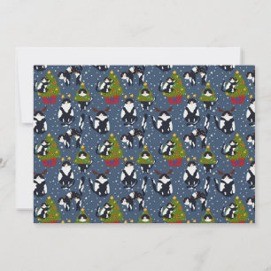 Cartes Pour Fêtes Annuelles Chat Tuxedo de Noël Festif