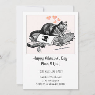 Cartes Pour Fêtes Annuelles Chat Valentine