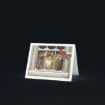 Cartes Pour Fêtes Annuelles Chat vintage En Regardant Par La Fenêtre Au Cardin<br><div class="desc">Chat vintage En Regardant Par La Fenêtre Au Cardinal Bird.</div>