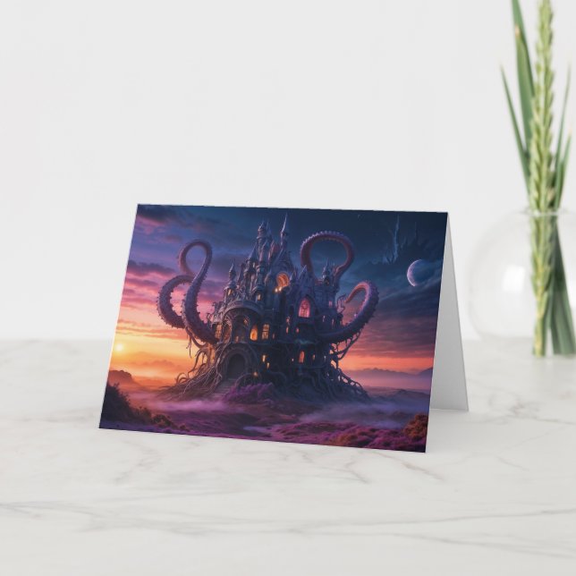 Cartes Pour Fêtes Annuelles Château cosmique d'Eons (Devant)