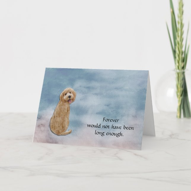 Cartes Pour Fêtes Annuelles Château de Buff Labradoodle (Devant)