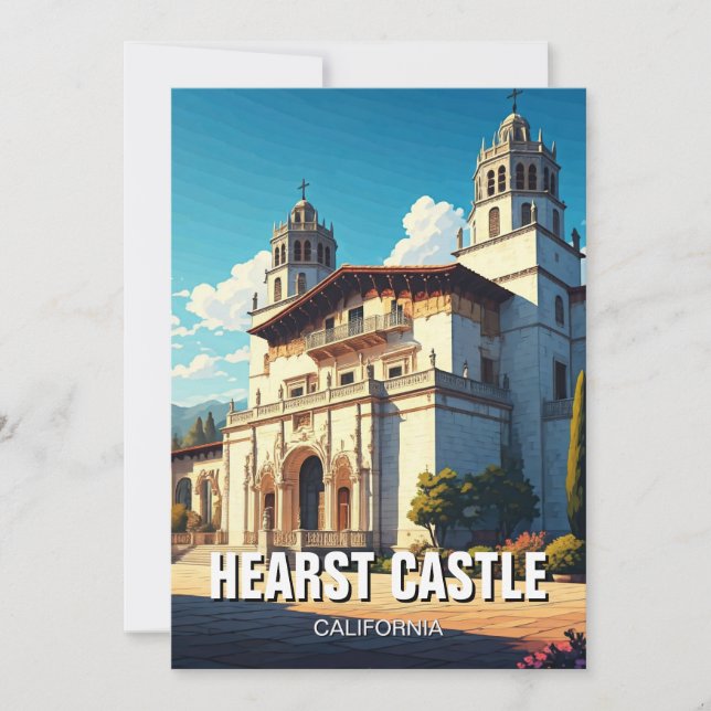 Cartes Pour Fêtes Annuelles Château de Hearst San Simeon Californie Côte centr (Devant)