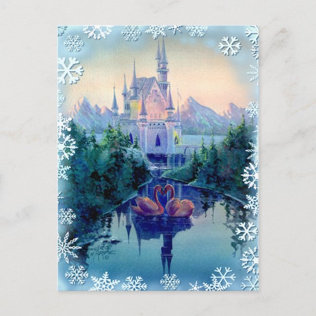 Cartes Pour Fêtes Annuelles CHÂTEAU DE NOËL par SHARON SHARPE (Devant)