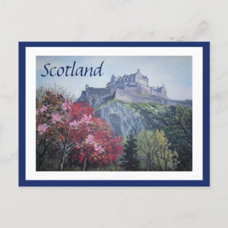 Cartes Pour Fêtes Annuelles Château d'Édimbourg Ecosse peinture de Pola.B.Alex