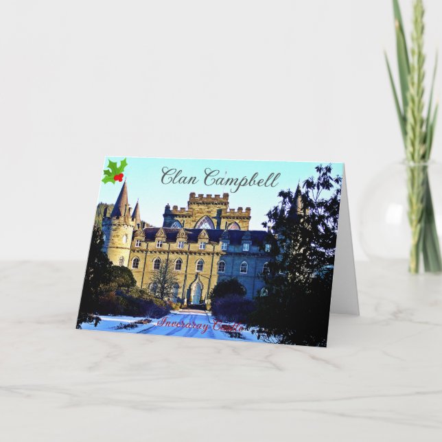 Cartes Pour Fêtes Annuelles Château d'Inveraray Clan Écossais Campbell (Devant)