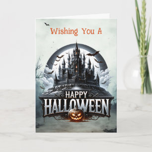 Cartes Pour Fêtes Annuelles Château effrayant Halloween