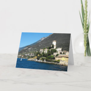 Cartes Pour Fêtes Annuelles Château et lac de Garde à Malcesine, lac de Garde
