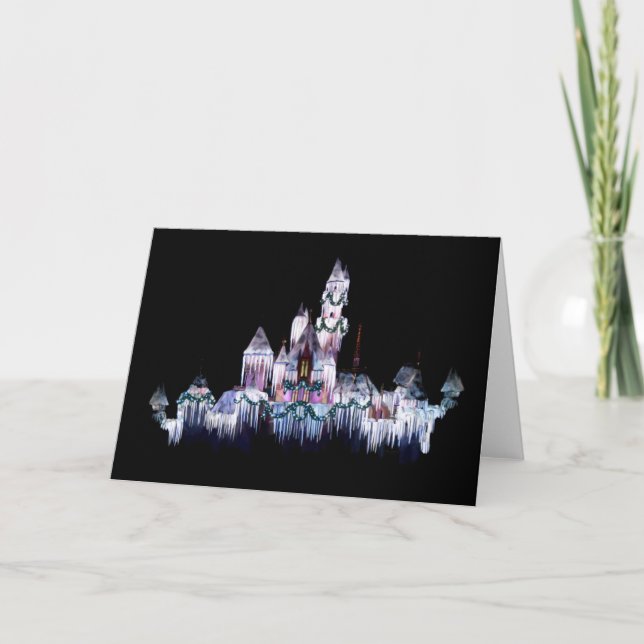 Cartes Pour Fêtes Annuelles Château Frozen (Devant)