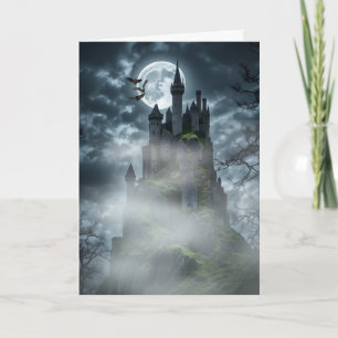 Cartes Pour Fêtes Annuelles Château gothique hanté