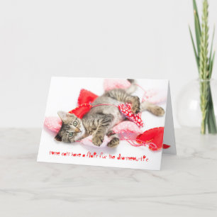 Cartes Pour Fêtes Annuelles Chaton de théâtre avec catitude valentine
