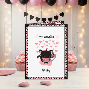 Cartes Pour Fêtes Annuelles Chaton Mignon Saint-Valentin Enfants Mignons
