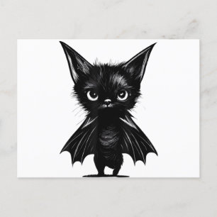 Cartes Pour Fêtes Annuelles Chaton Noir Grumpy Halloween En Costume De Chat