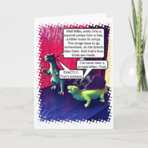Cartes Pour Fêtes Annuelles Chatons à ailes et des vacances heureuses