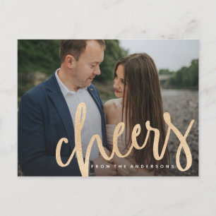 Cartes Pour Fêtes Annuelles Chatoyante Cheers Photo Post Card