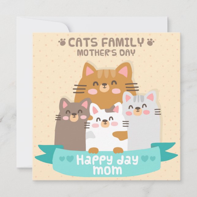 Cartes Pour Fêtes Annuelles Chats (Devant)