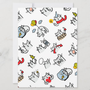 Cartes Pour Fêtes Annuelles Chats amusants, lait et magie.