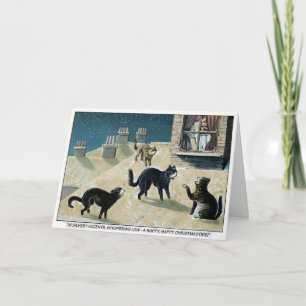 Cartes Pour Fêtes Annuelles Chats chantants vintages Noël