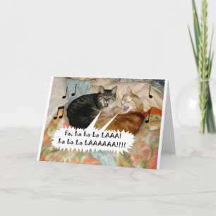 Cartes Pour Fêtes Annuelles Chats de chant