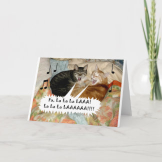 Cartes Pour Fêtes Annuelles Chats de chant
