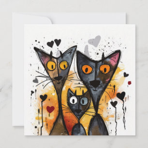 Cartes Pour Fêtes Annuelles Chats de la Saint-Valentin