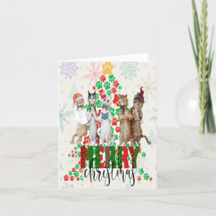 Cartes Pour Fêtes Annuelles Chats de Noël
