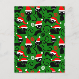 Cartes Pour Fêtes Annuelles chats de Noël père Noël