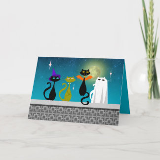 Cartes Pour Fêtes Annuelles Chats d'Halloween