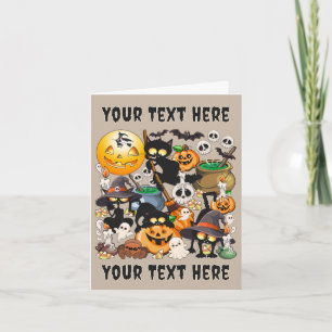 Cartes Pour Fêtes Annuelles Chats drôles de Halloween Fête