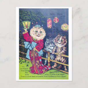 Cartes Pour Fêtes Annuelles Chats du Japon - Louis Wain