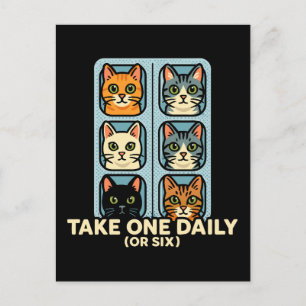 Cartes Pour Fêtes Annuelles Chats En Blister Pack Medicine Pour Le Bonheur