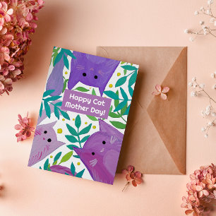 Cartes Pour Fêtes Annuelles Chats et branches Joyeux jour de mère de chat