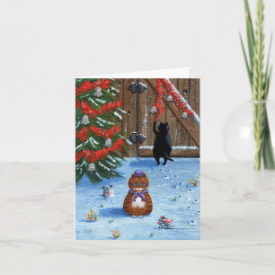 Cartes Pour Fêtes Annuelles Chats et souris drôles Creationarts de Noël