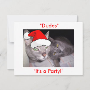 Cartes Pour Fêtes Annuelles Chats gris bleu russe de Noël