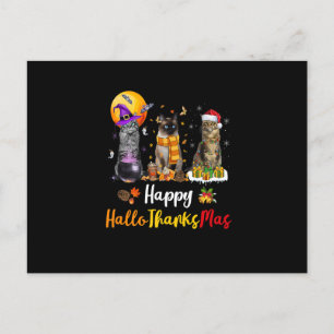 Cartes Pour Fêtes Annuelles Chats Lover Halloween Thankesgiving Noël Hallot