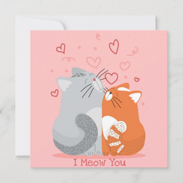 Cartes Pour Fêtes Annuelles Chats mignons (Devant)