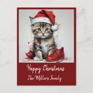 Cartes Pour Fêtes Annuelles Chats mignons déguisés pour Noël - ambiance des fê