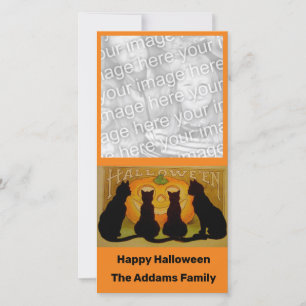 Cartes Pour Fêtes Annuelles Chats noirs et Halloween Vintage Citrouille