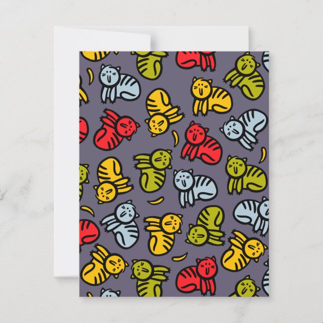 Cartes Pour Fêtes Annuelles Chats plus bananes (Devant)
