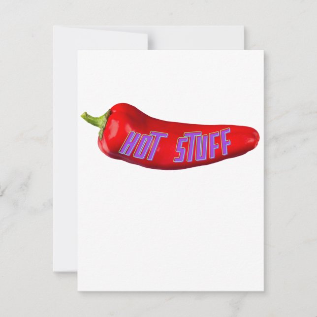 Cartes Pour Fêtes Annuelles Chaud drôle Stuff Rouge Chili poivre (Devant)