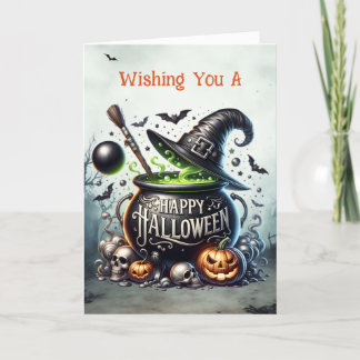 Cartes Pour Fêtes Annuelles Chaudron de sorcières Joyeux Halloween