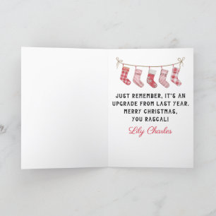 Cartes Pour Fêtes Annuelles Chaussette personnalisée de Noël pour les amis 
